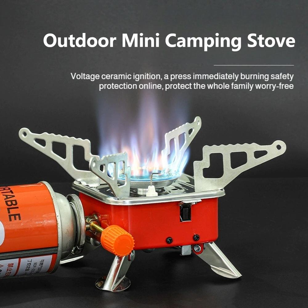 Camping Cooking With Gas - Портативная складная ветрозащитная газовая плита для