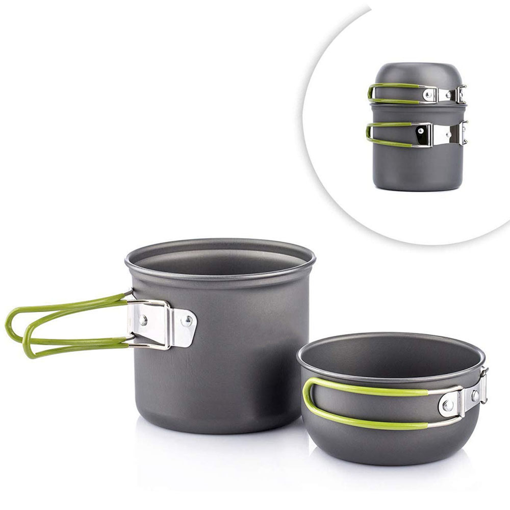 Camping Cooking Pan Set - Сверхлегкие походные кастрюли, набор посуды, портативная
