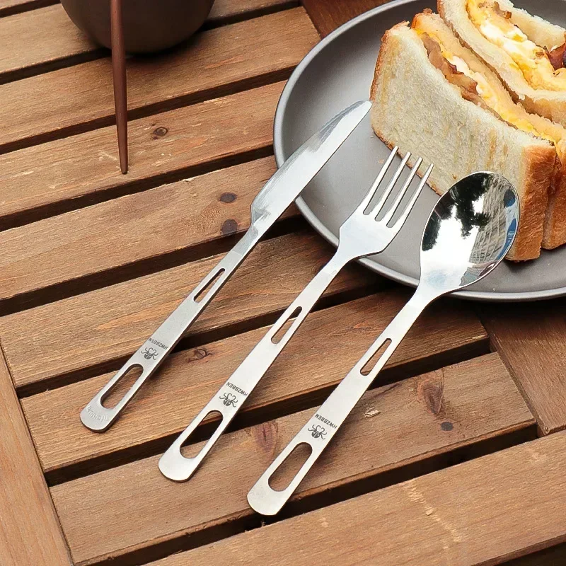 Camping Cooking Full Set - HWZBBEN титановая вилка, ложка, нож, посуда