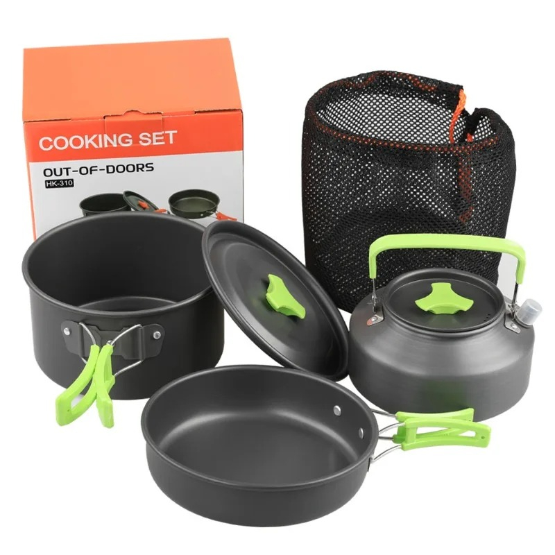 Camping Cooking Pan Set - Набор для кемпинга, походная кухонная утварь,