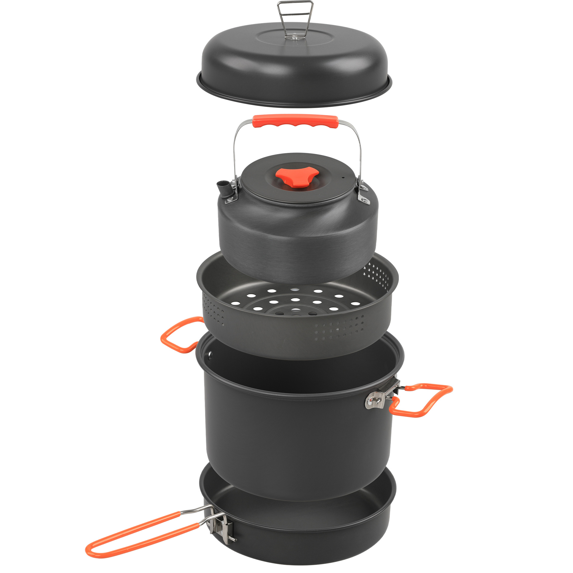 Camping Cooking Pan Set - Набор посуды для открытого воздуха, чайник,