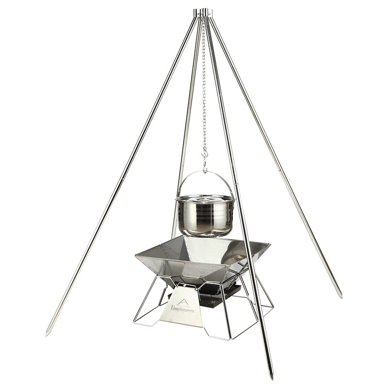 Camping Cooking Dutch Oven - Трехногая подставка из нержавеющей стали для