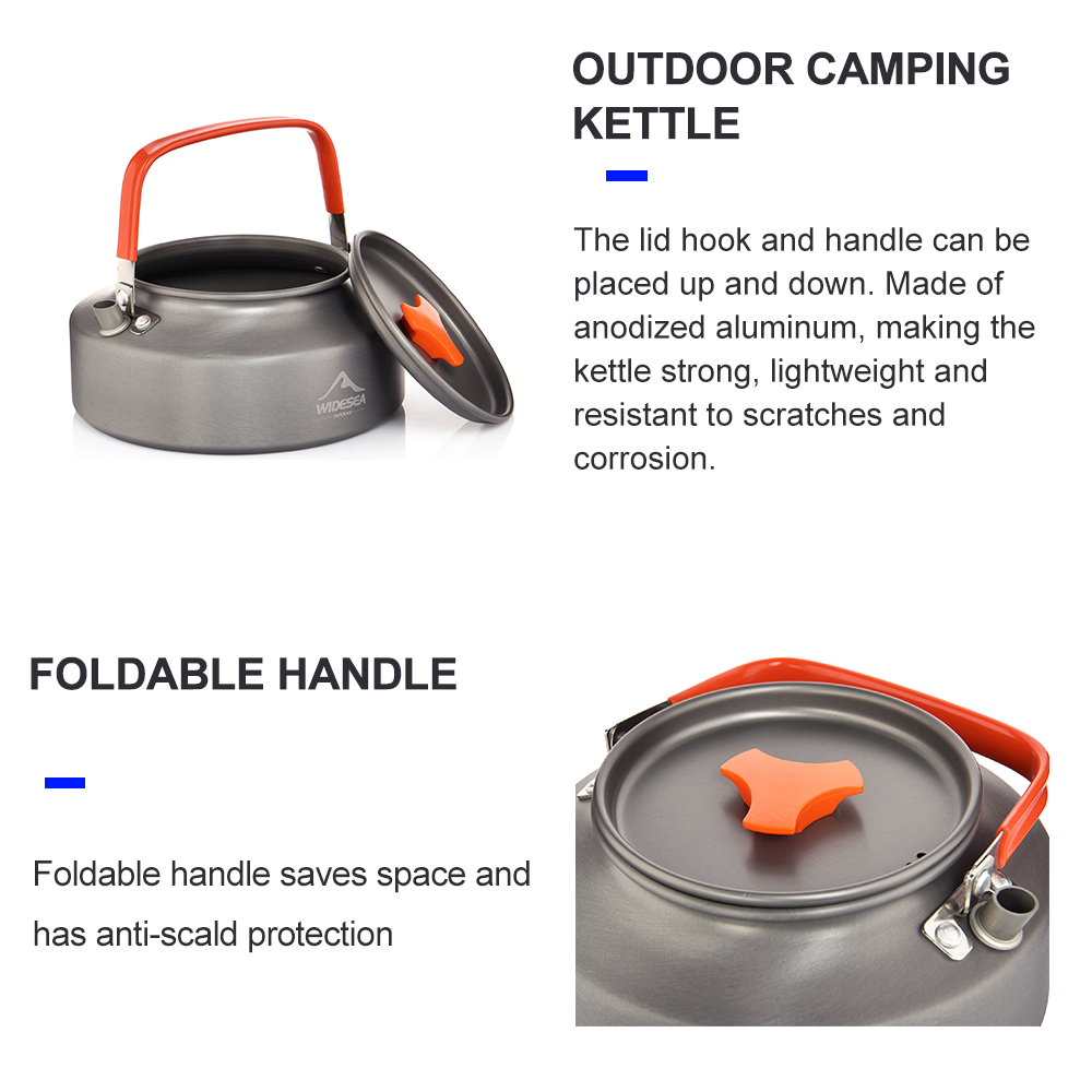 Widesea 1,1 л, 2 л, 1,5 л, чай – обзор и цена Camping Cooking Pan Set