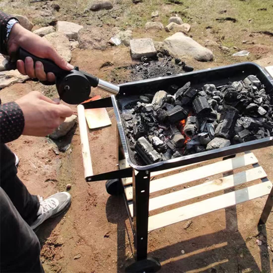 Портативный ручной вентилятор- – обзор и цена Camping Cooking Full Set
