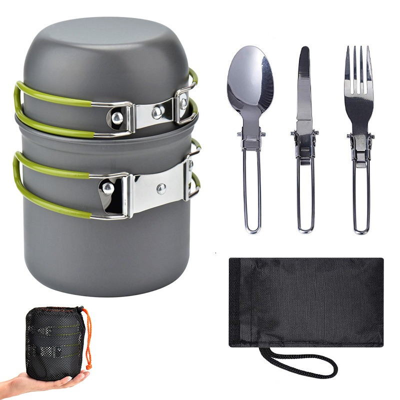Портативный набор походной пос – обзор и цена Camping Cooking Set Lightweight