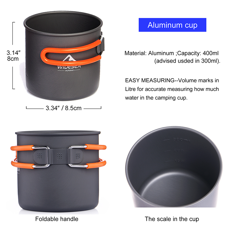 Набор посуды Widesea для кемпи – обзор и цена Camping Cooking Pan Set