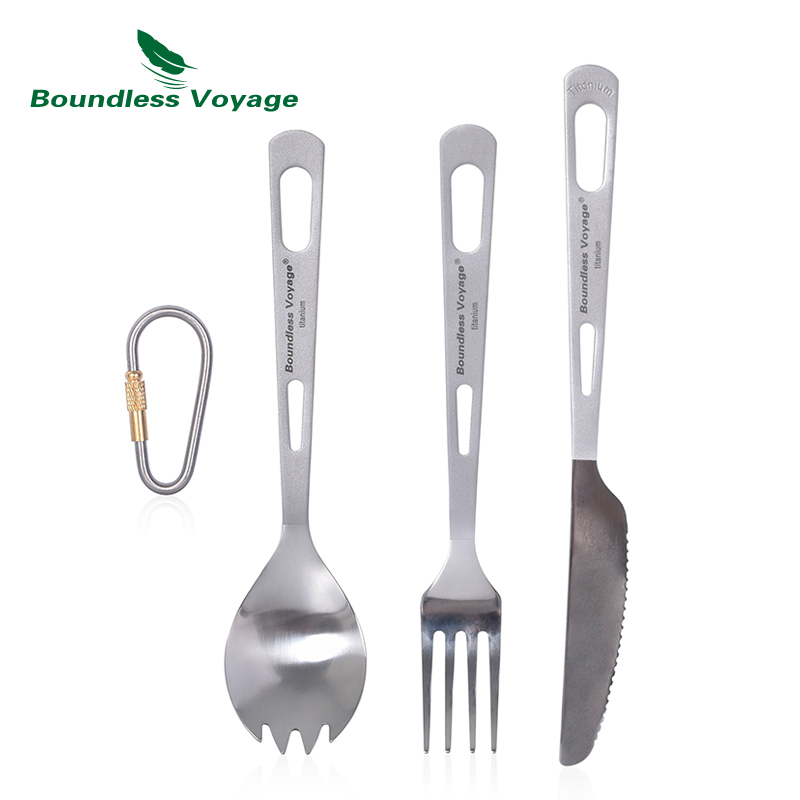 3 шт./набор, титановые столовы – обзор и цена Camp Spork Set