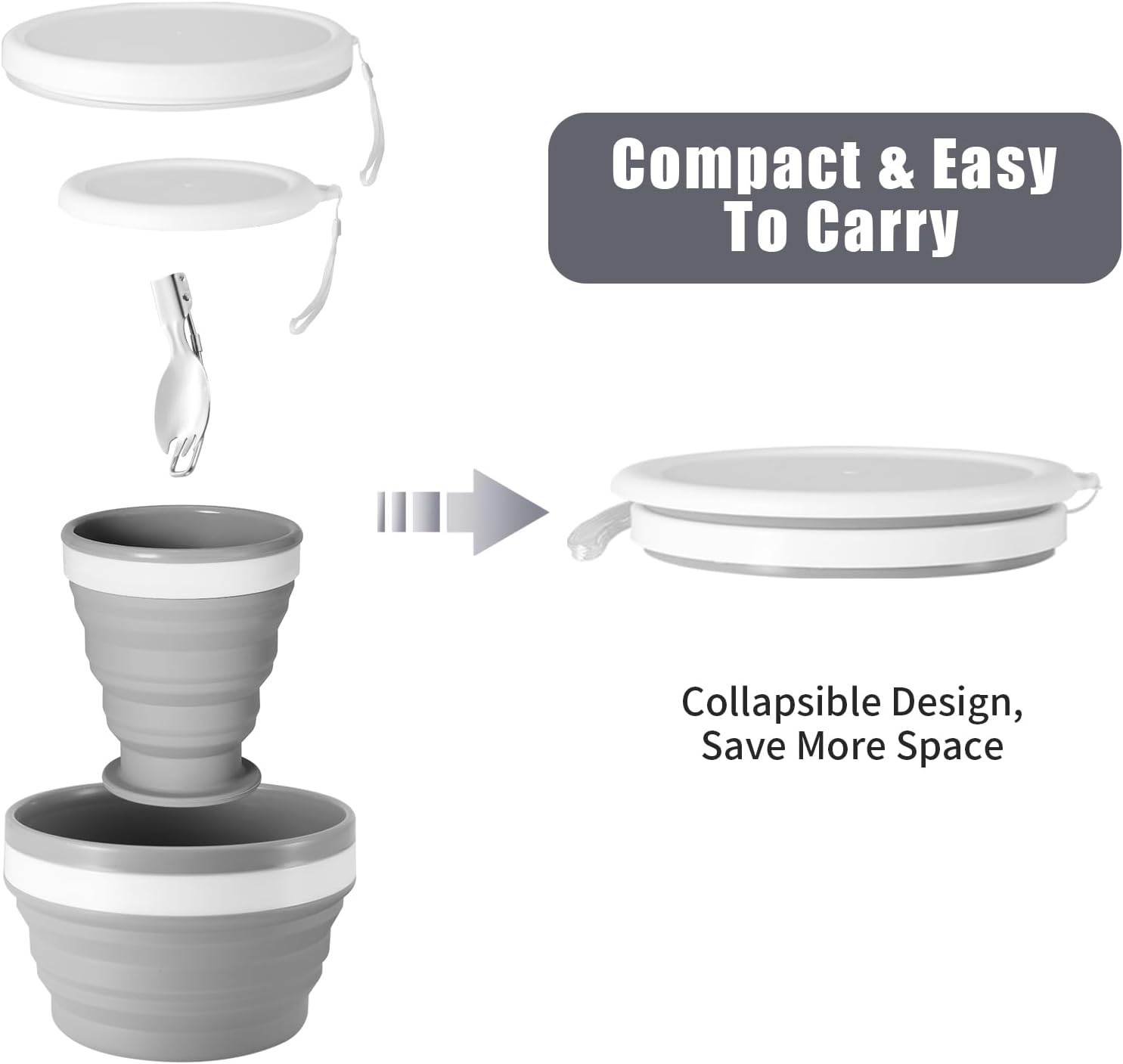 Складной силиконовый набор: ча – обзор и цена Camp Spork Set