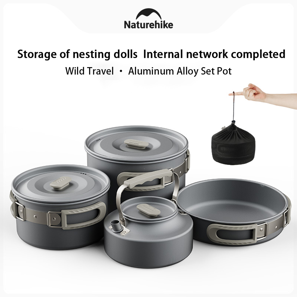 Набор уличных кастрюль Natureh – обзор и цена Camping Cooking Pan Set